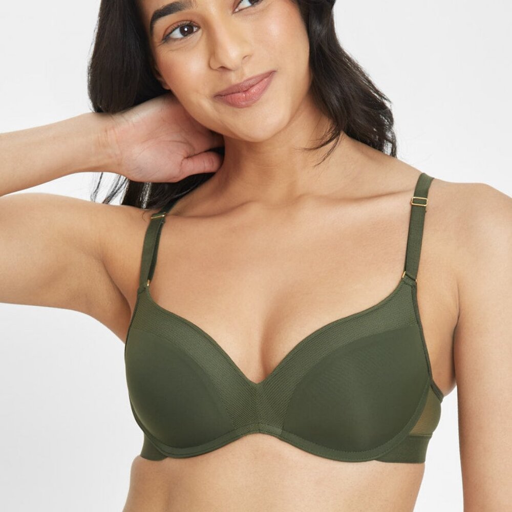NWT LIVELY The No-Wire Push-Up: Rich Olive Size 32B / Rich Olive